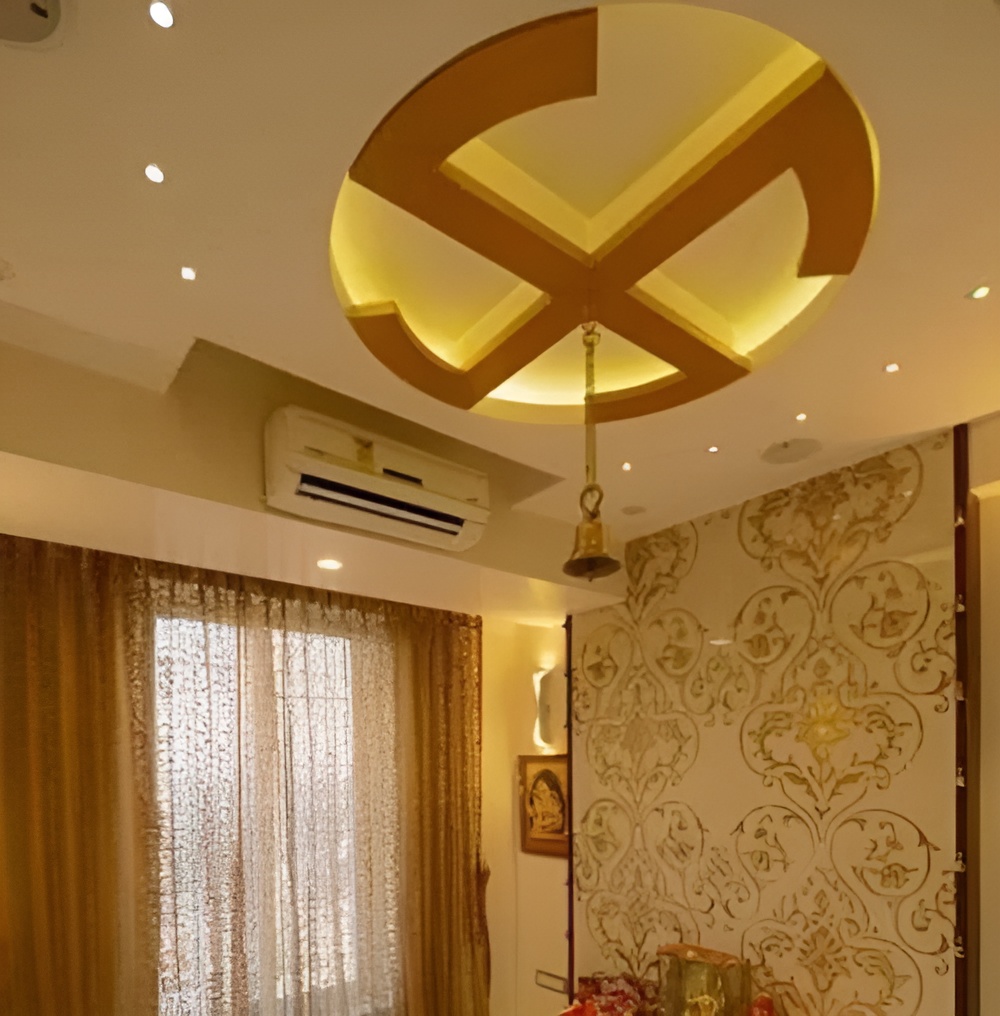 pooja room ceiling design 1